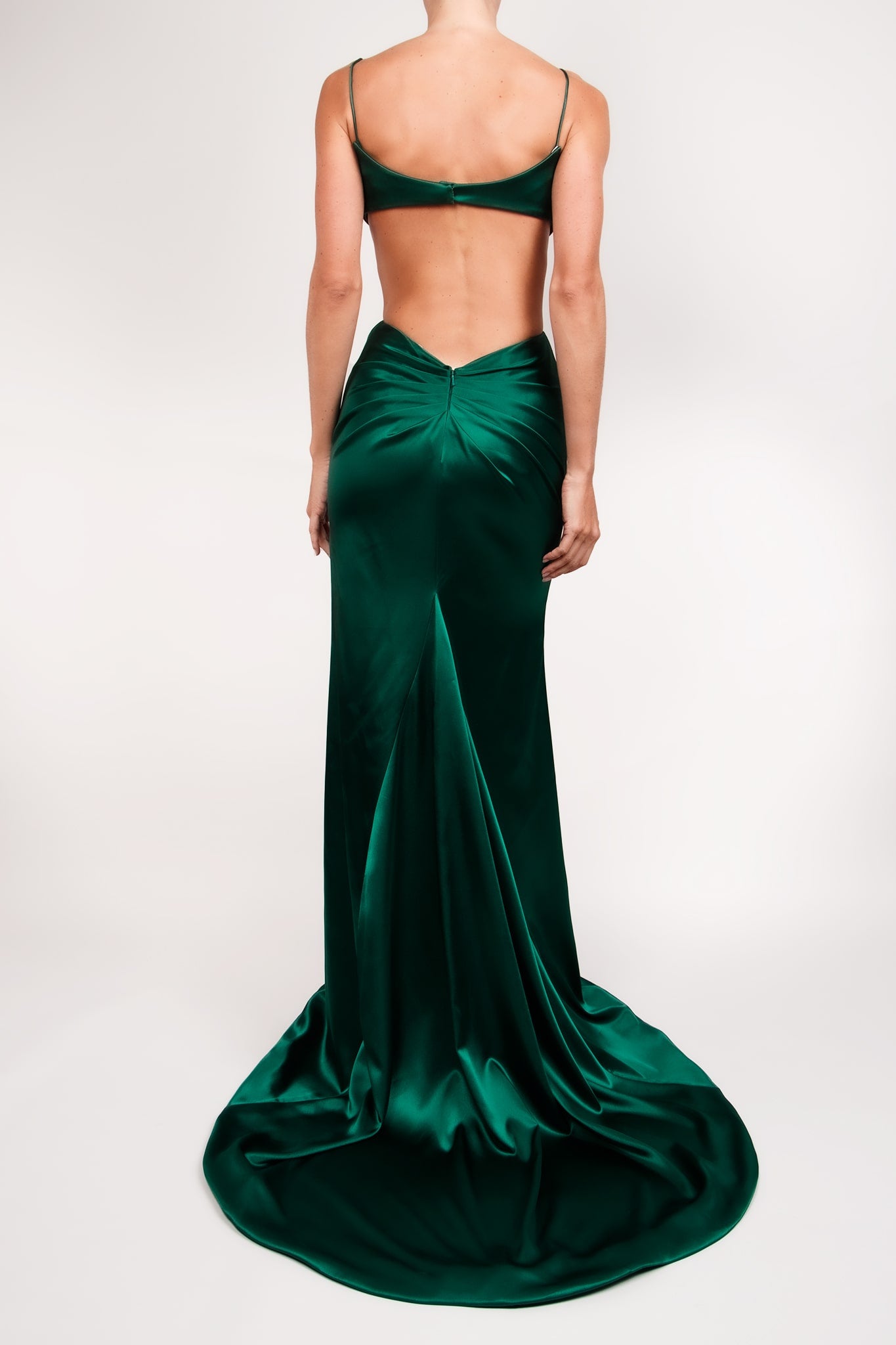 Vestido cut out verde licra