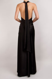 Vestido lencero satin negro