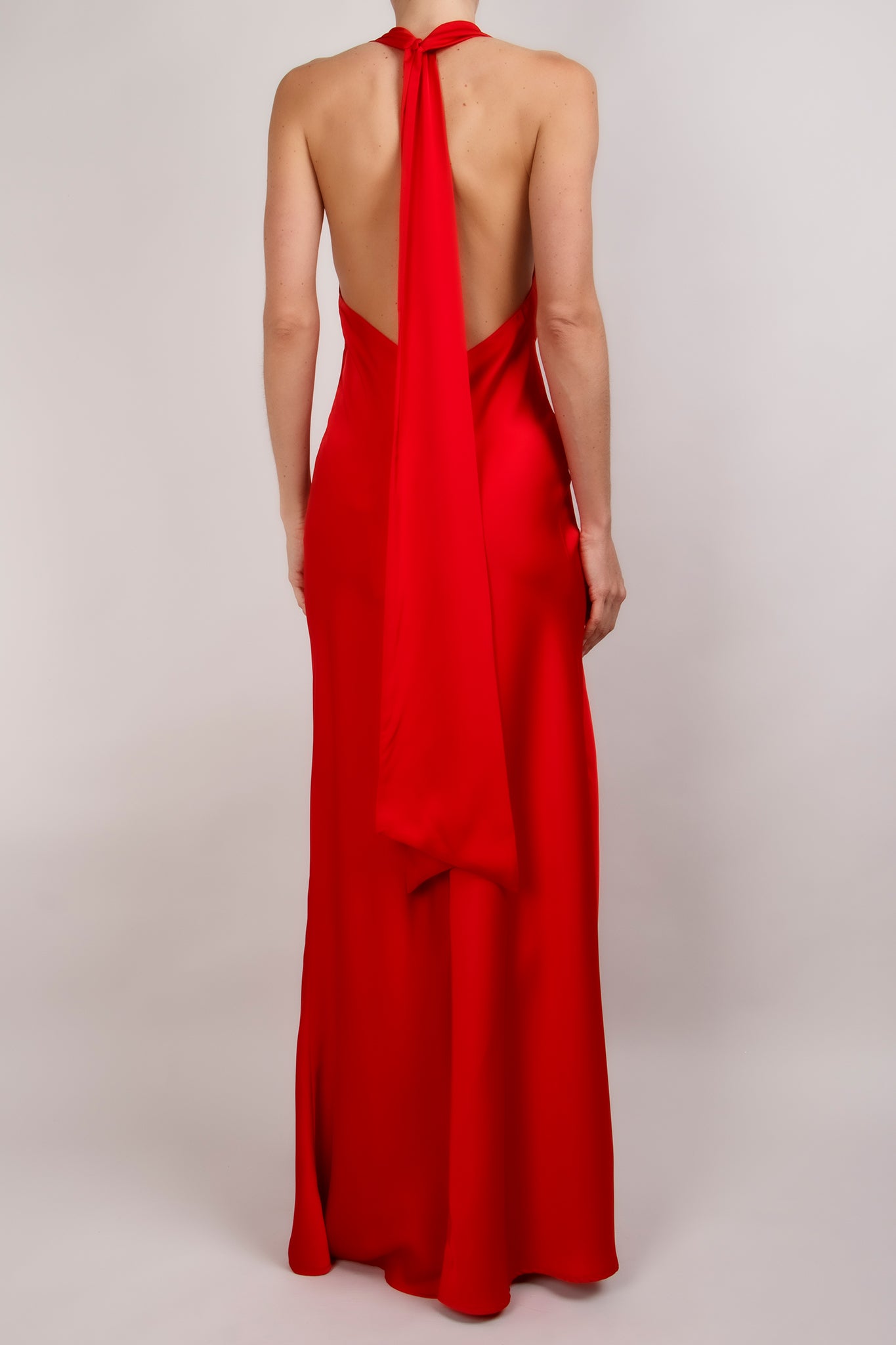 Vestido lencero satin rojo