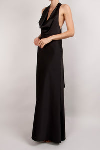 Vestido lencero satin negro