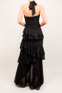 Vestido halter olanes negro II