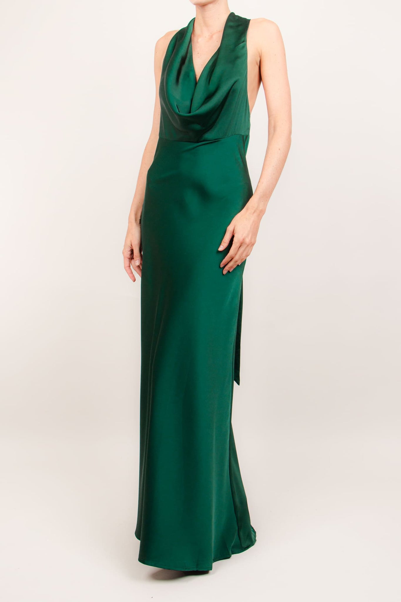 Vestido lencero satin verde