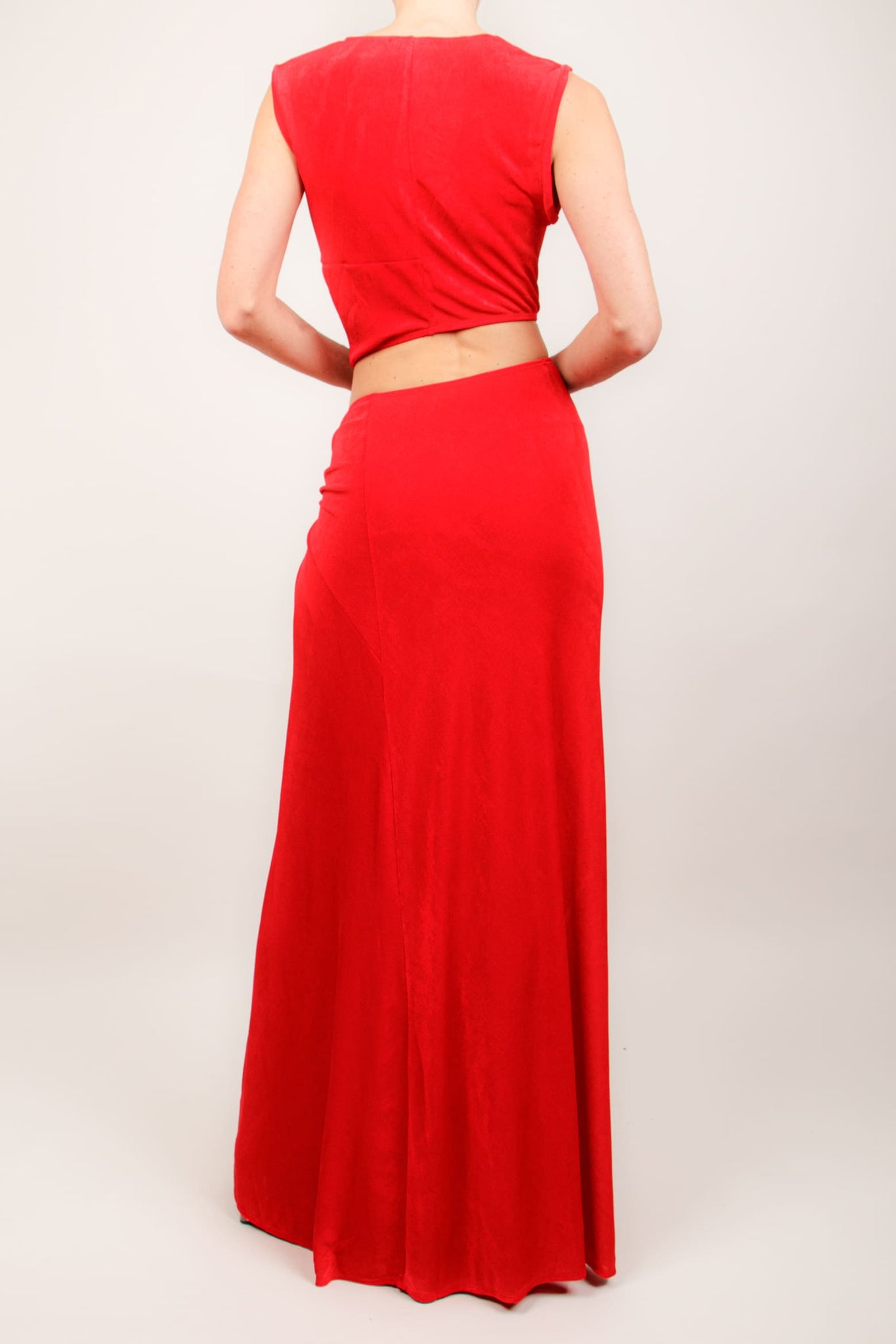 Vestido licra cut out rojo