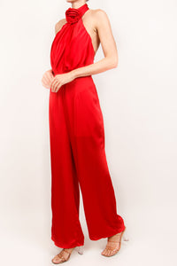 Jumpsuit halter rojo