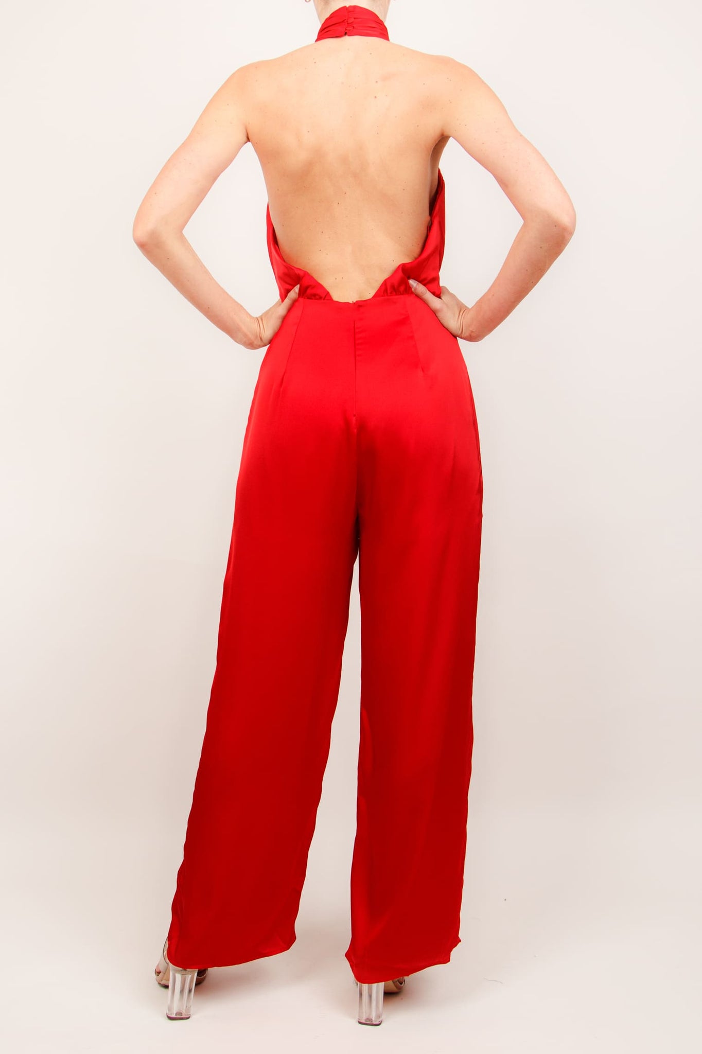 Jumpsuit halter rojo