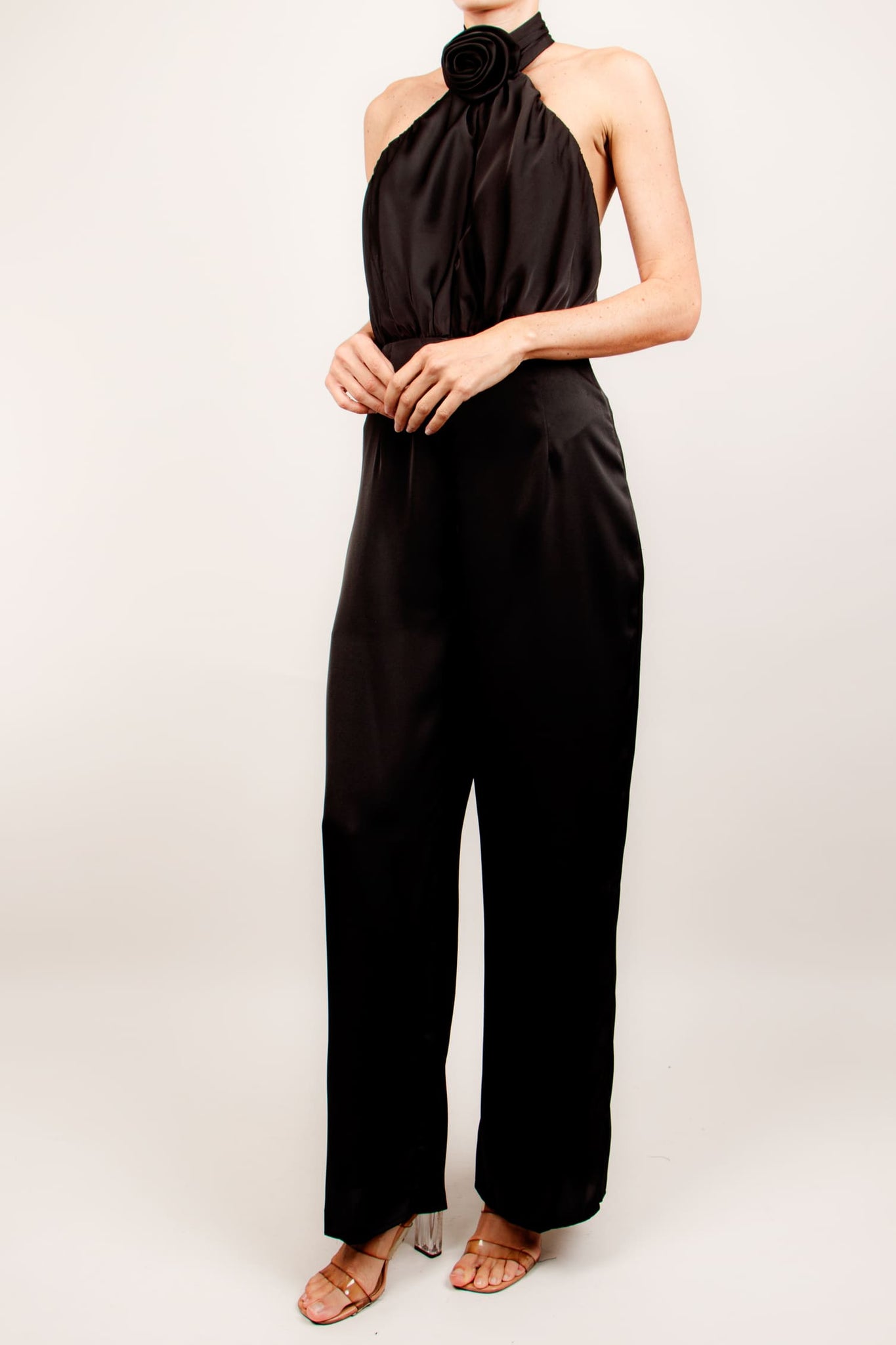 Jumpsuit halter negro