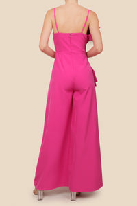 Jumpsuit ruffle fucsia