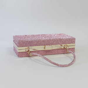 Clutch brillos rosa